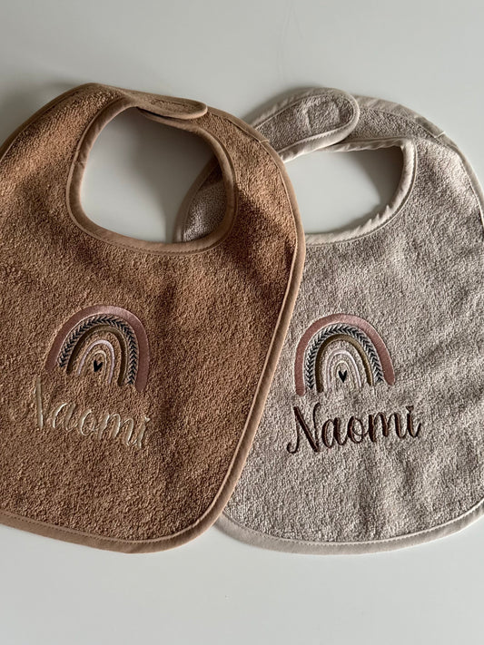 Lätzchen Frottee bestickt - personalisierbar mit Name