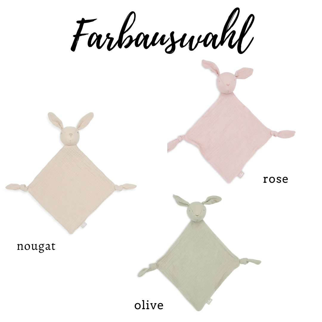 Schmusetuch Hase – personalisierbar mit Name